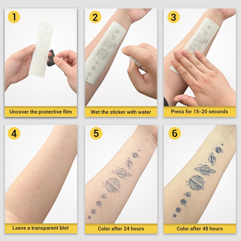 Belief in heart with flowers temporary tattoo stickers, waterproof long-lasting magic tattoo, lasts to 15 days fake tattoo