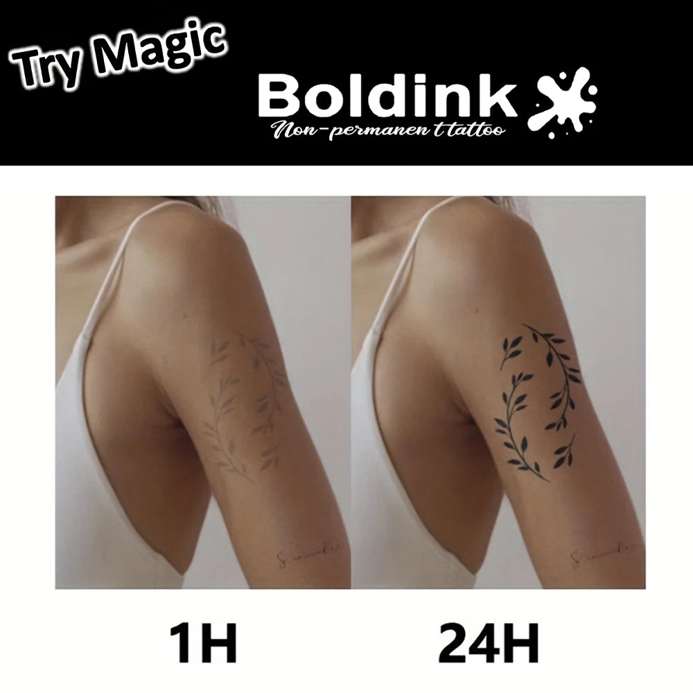 Boldink Delicate Dot-Line Temporary Tattoos, with Star, Moon&Sun Motifs, Waterproof, Mini & Exquisite Finger Stickers