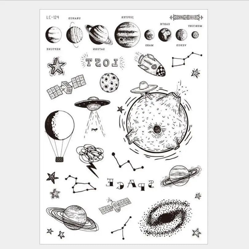 Waterproof Temporary Tattoos For Men Fake Sticker Sleeve Body Art Face Back Bull Skull Eye Animal Stuff Transfer Stickers T1886