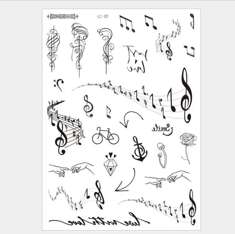 Waterproof Temporary Tattoos For Men Fake Sticker Sleeve Body Art Face Back Bull Skull Eye Animal Stuff Transfer Stickers T1886