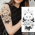 Waterproof Temporary Tattoo Sticker Moon Rose Mandala Lotus Flash Tattoos Lion Fox Flowers Body Art Arm Fake Tatoo Women Men