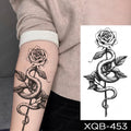 Waterproof Temporary Tattoo Sticker Dragon Snake Rose Flower Dark Style Totem Sexy Body Art Arm Fake Tattoos Sleeve Women Men