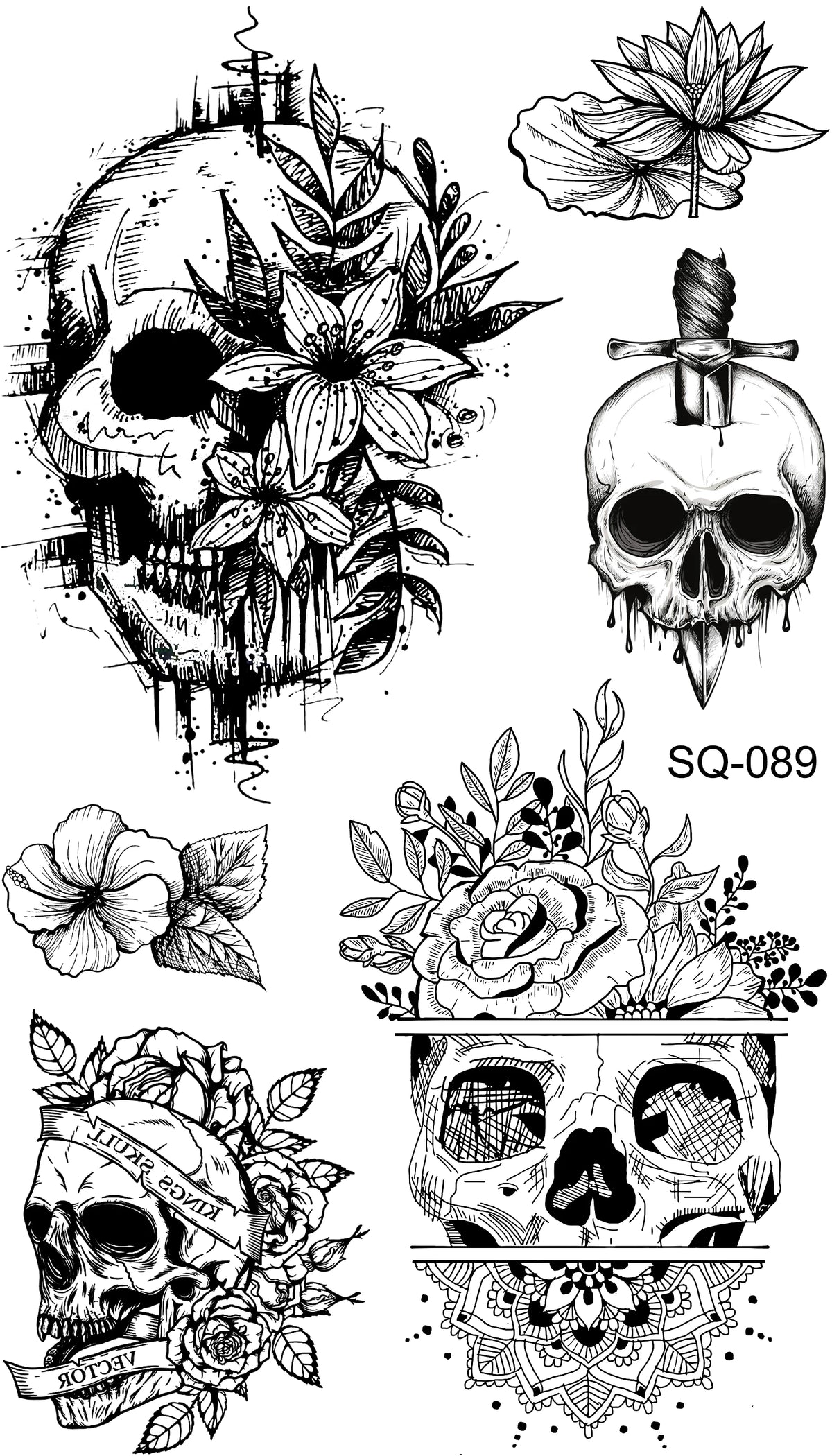 AQ-066 Women Sexy Finger Wrist Flash Fake Tattoo Liberty Small swallow Birds Flying Design Waterproof Temporary Tattoos Stickers