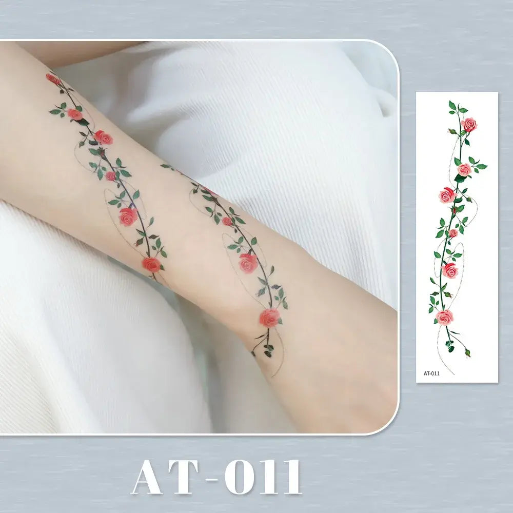 Waterproof Temporary Tattoo Sticker flower Wristband Wrist ankle should Tatto Flash Tatoo Fake Arm Hand Body Tatouage for Women