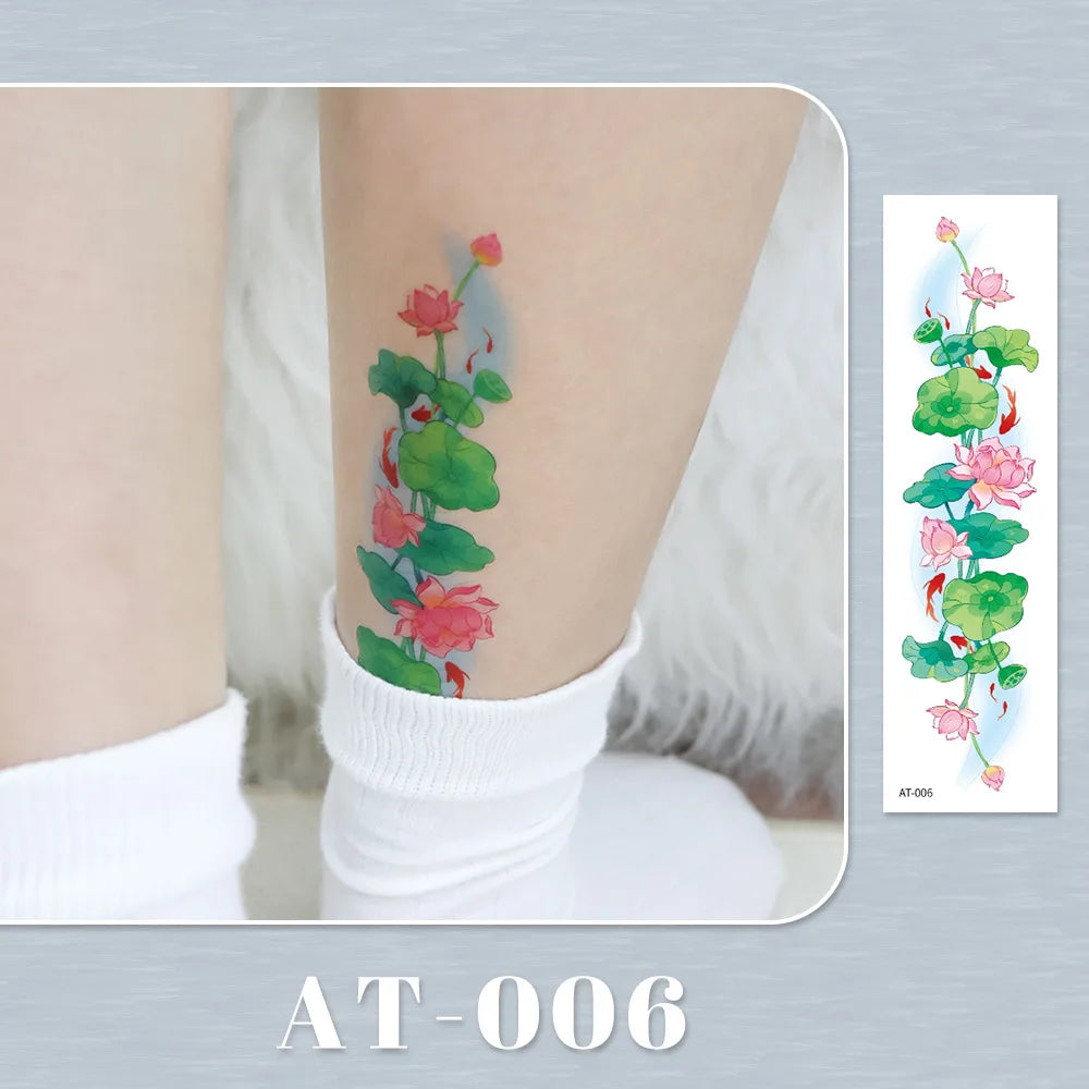 Waterproof Temporary Tattoo Sticker flower Wristband Wrist ankle should Tatto Flash Tatoo Fake Arm Hand Body Tatouage for Women