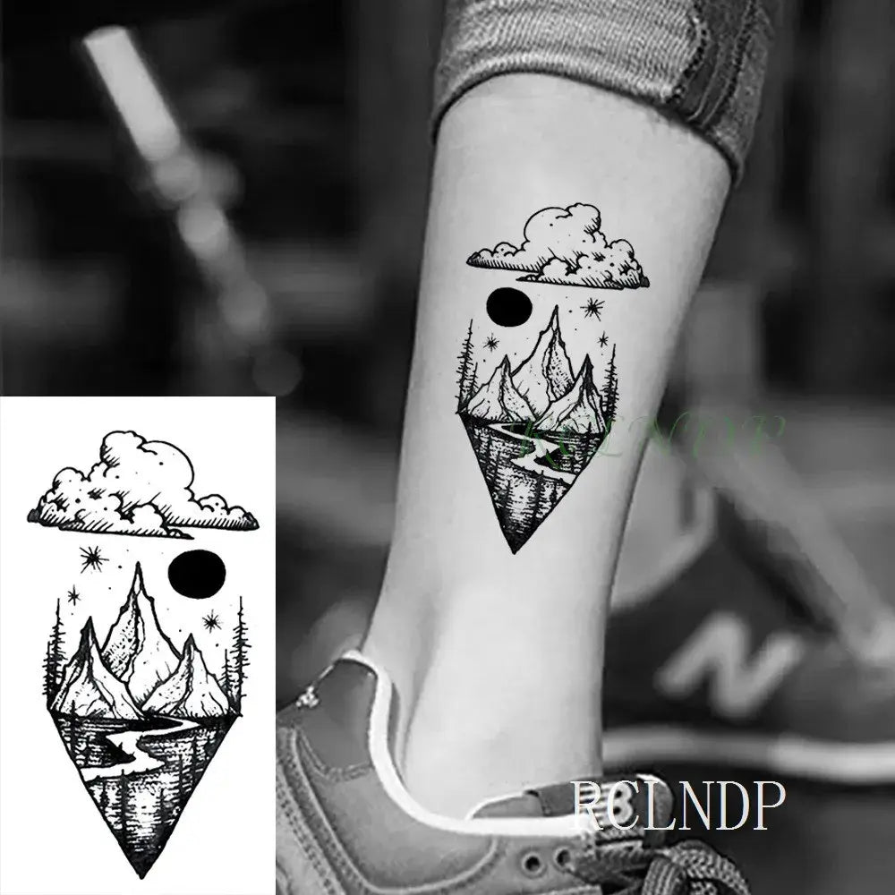 Waterproof Temporary Tattoo Sticker creative crawling black snake personality Flash Tatto Fake Tatoo For Girl Women Men