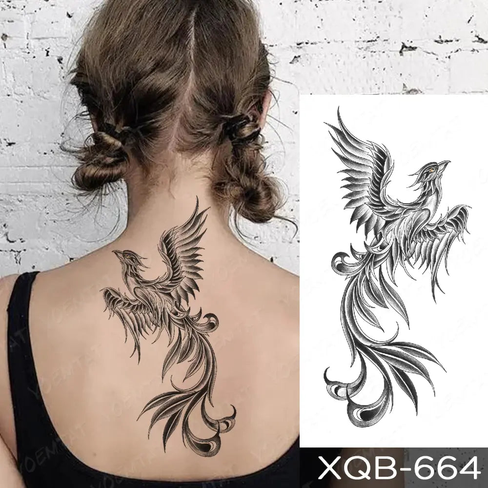 Waterproof Temporary Tattoo Sticker Butterfly Flower Totem Flash Tatto Y2k Style Body Art Arm Leg Waist Fake Tatoo Men Women