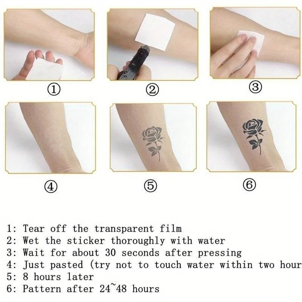 1 Sheet Palm Back Spider Waterproof and Long-lasting Temporary Tattoo