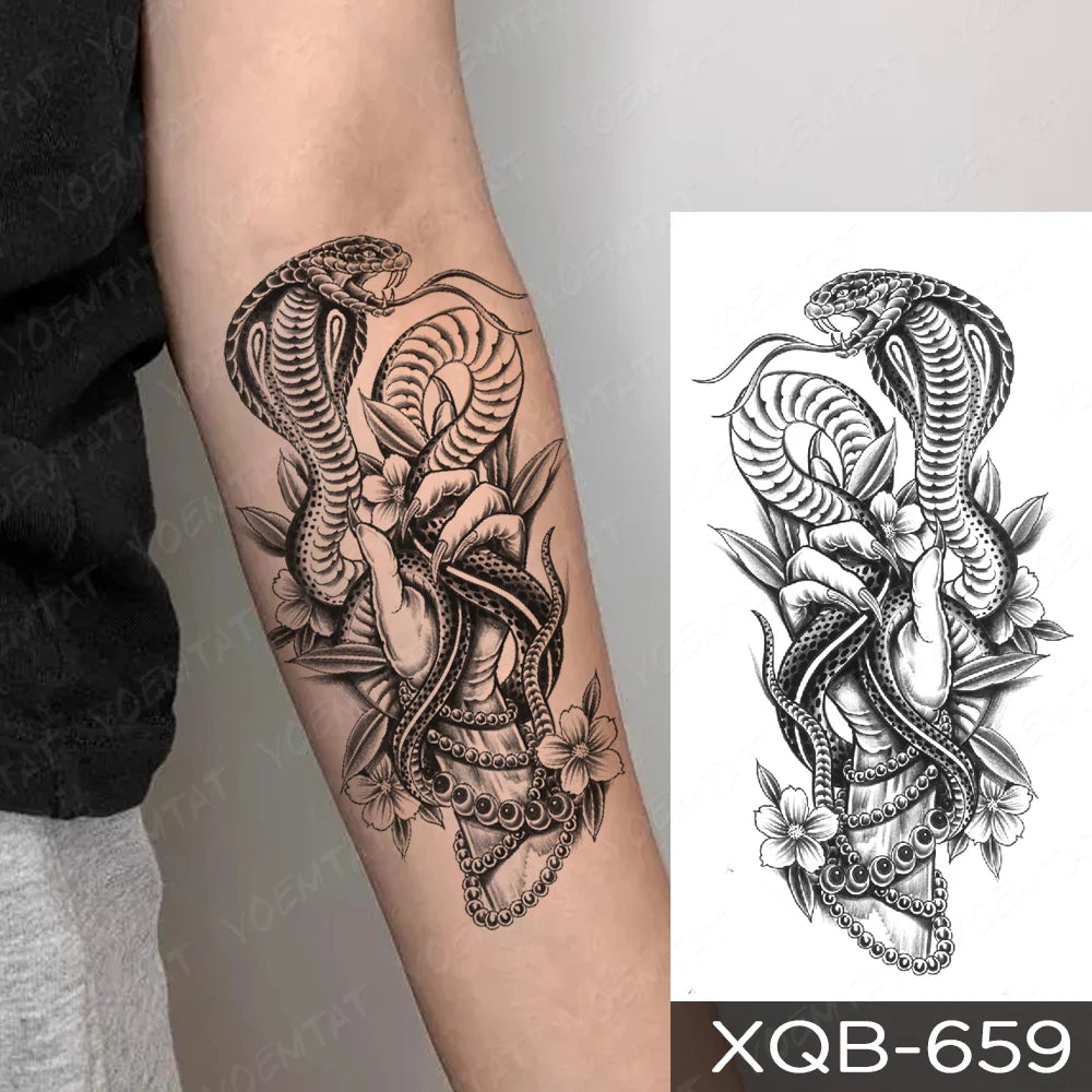 Waterproof Temporary Tattoo Sticker Butterfly Flower Totem Flash Tatto Y2k Style Body Art Arm Leg Waist Fake Tatoo Men Women