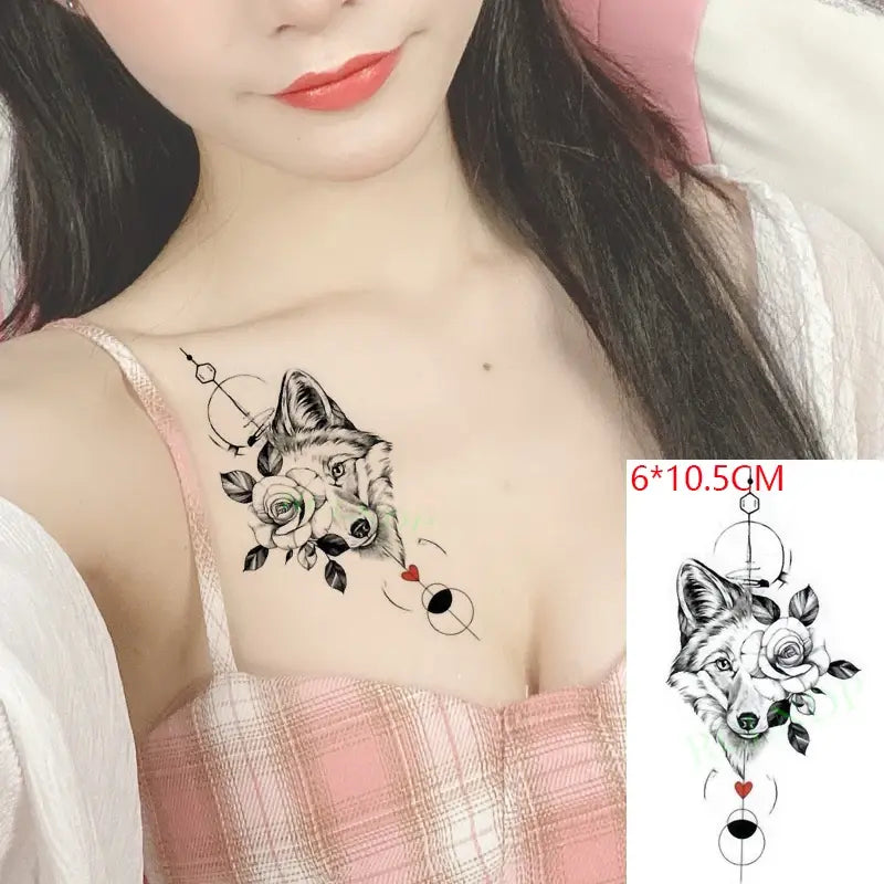 Waterproof Temporary Tattoo Sticker creative crawling black snake personality Flash Tatto Fake Tatoo For Girl Women Men