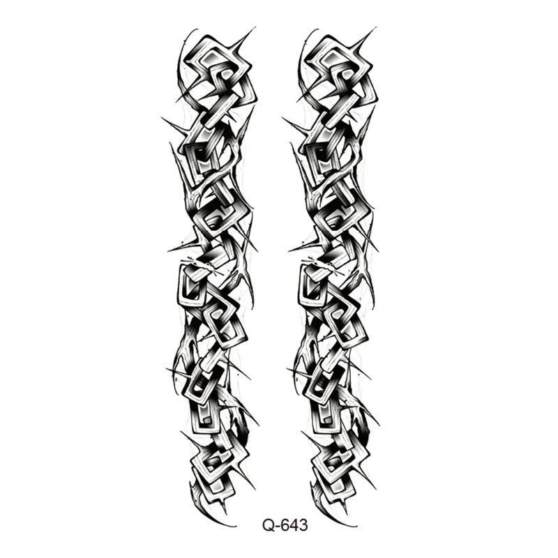Small Animal Wolf Lion Scorpion Men Waterproof Temporary Tattoo Sticker Wing Sword Helmet Body Art Wrist Neck Fake Mini Tatoo