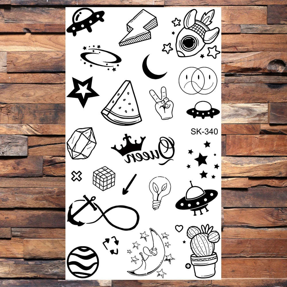 AQ-066 Women Sexy Finger Wrist Flash Fake Tattoo Liberty Small swallow Birds Flying Design Waterproof Temporary Tattoos Stickers