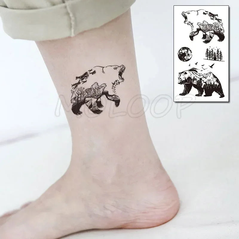 Waterproof Temporary Tattoo Sticker bird animal pattern small Tatoo Stickers Flash Fake Tattoos for girl Men Women kid