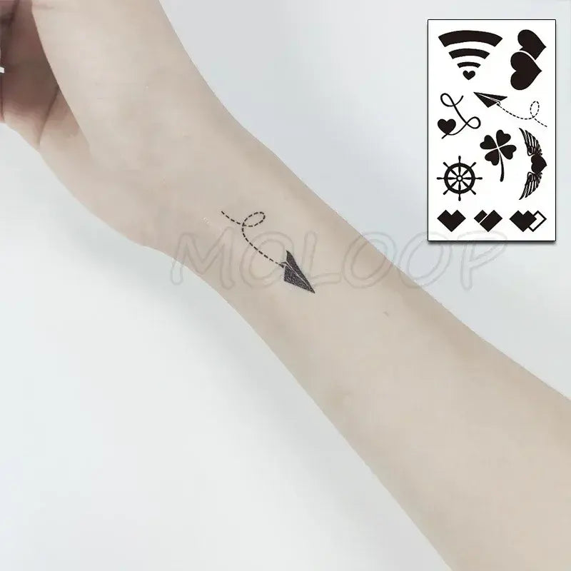 Waterproof Temporary Tattoo Sticker bird animal pattern small Tatoo Stickers Flash Fake Tattoos for girl Men Women kid