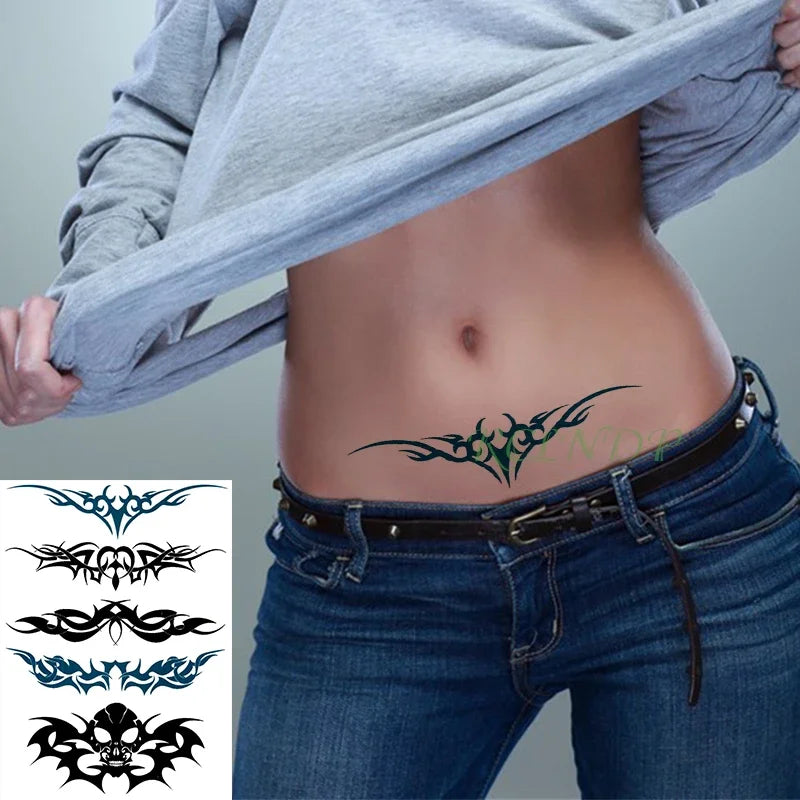 Waterproof Temporary Tattoo Sticker Butterfly Flower wing fake tatto flash tatoo tatouage temporaire waist chest for women girl