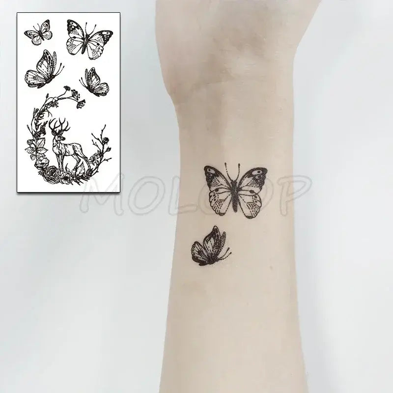Waterproof Temporary Tattoo Sticker bird animal pattern small Tatoo Stickers Flash Fake Tattoos for girl Men Women kid