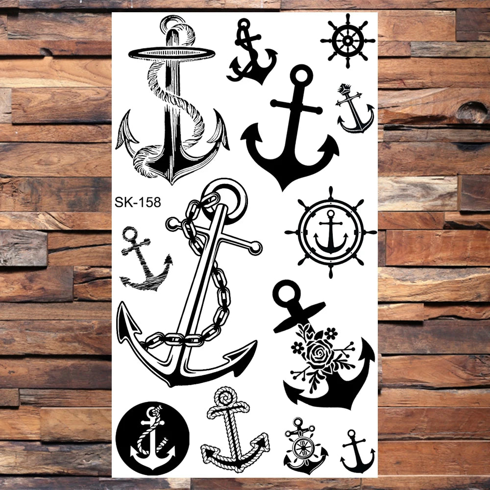 AQ-066 Women Sexy Finger Wrist Flash Fake Tattoo Liberty Small swallow Birds Flying Design Waterproof Temporary Tattoos Stickers