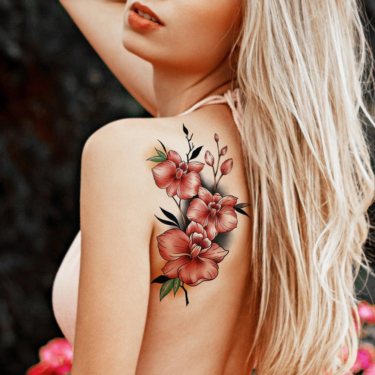 Waterproof Temporary Tattoo Sticker Butterfly Flower wing fake tatto flash tatoo tatouage temporaire waist chest for women girl