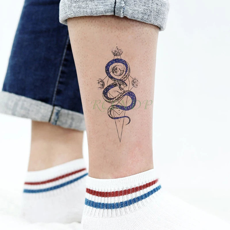 Waterproof Temporary Tattoo sticker whale small fake tatto stickers flash tatoo hand foot tattoos for girl men women kids