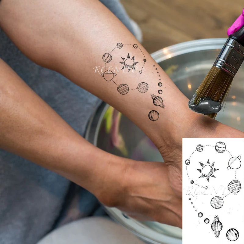 Waterproof Temporary Tattoo Sticker creative crawling black snake personality Flash Tatto Fake Tatoo For Girl Women Men