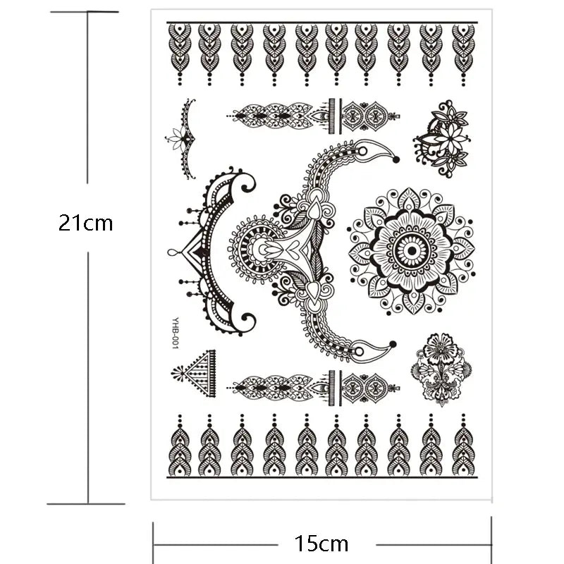 sexy tattoo for women thigh tattoo body art black henna lace tattoo sticker girls leg arm sleeve tatoo stockings waterproof