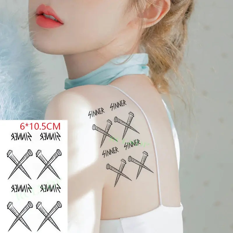 Waterproof Temporary Tattoo Sticker creative crawling black snake personality Flash Tatto Fake Tatoo For Girl Women Men