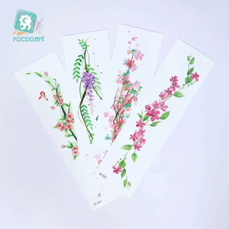 Waterproof Temporary Tattoo Sticker flower Wristband Wrist ankle should Tatto Flash Tatoo Fake Arm Hand Body Tatouage for Women