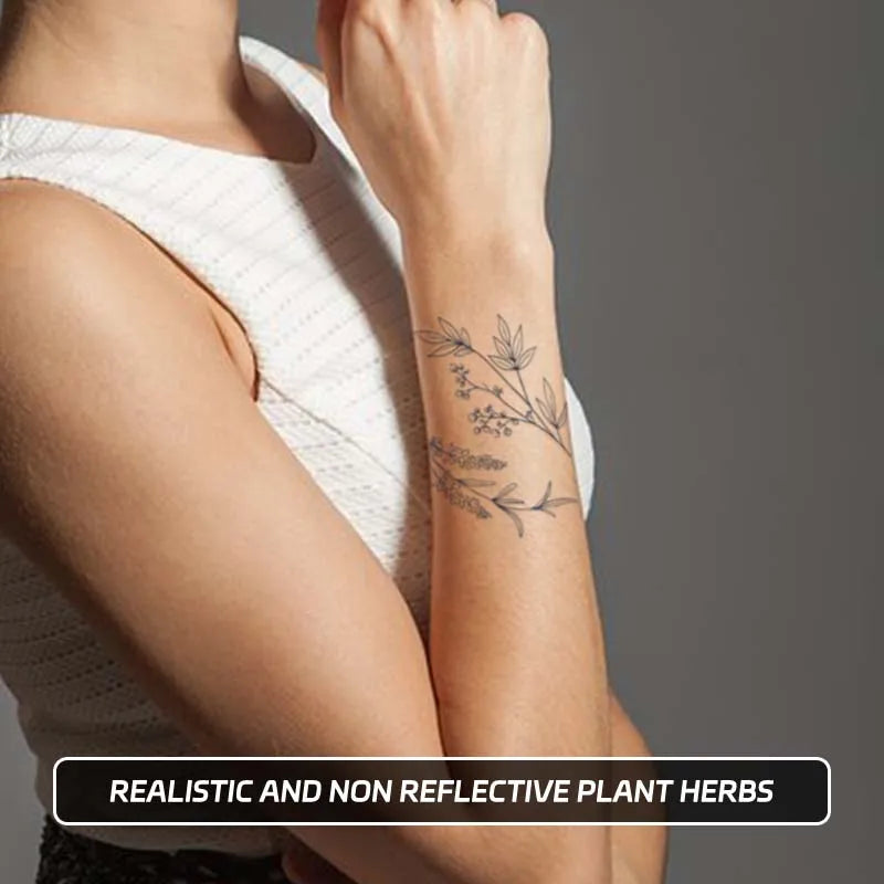 Flower Tassel Armband Waterproof Realistic Temporary Tattoo Sticker, Lasting 1-2 Weeks, Semi-Permanent Fake Tattoo