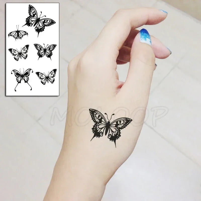 Waterproof Temporary Tattoo Sticker bird animal pattern small Tatoo Stickers Flash Fake Tattoos for girl Men Women kid