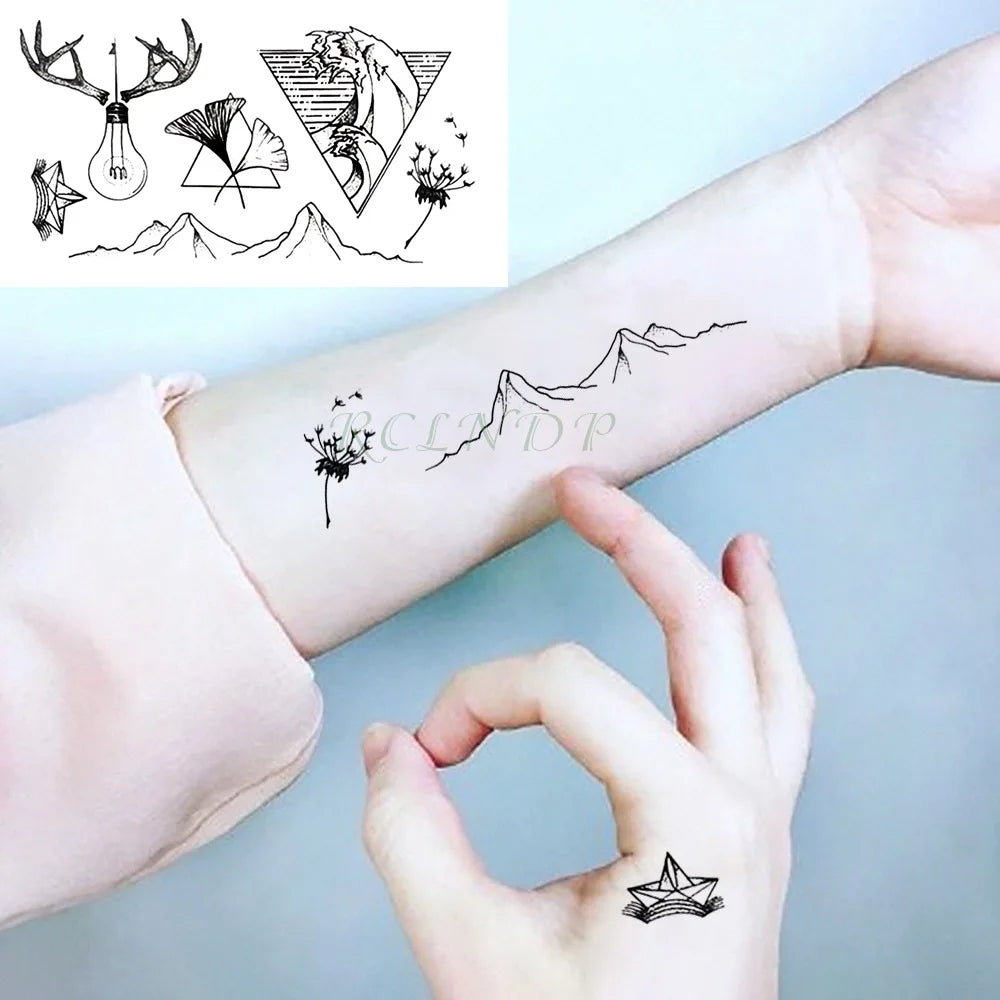 Waterproof Temporary Tattoo Sticker creative crawling black snake personality Flash Tatto Fake Tatoo For Girl Women Men