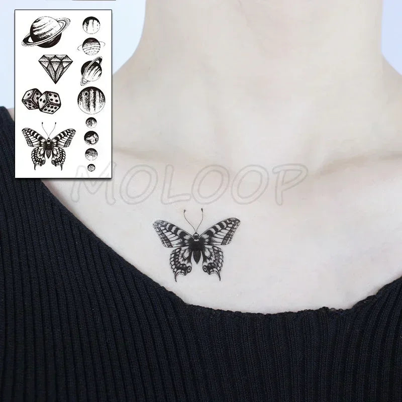Waterproof Temporary Tattoo Sticker bird animal pattern small Tatoo Stickers Flash Fake Tattoos for girl Men Women kid