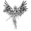 Herbal Angel Temporary Tattoos for Woman Man American Style Art Tattoo Sticker Semi Permanent Fake Tattoo Realistic Cover Scar