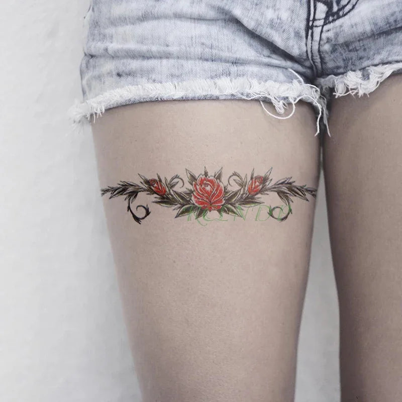 Waterproof Temporary Tattoo Sticker Butterfly Flower wing fake tatto flash tatoo tatouage temporaire waist chest for women girl