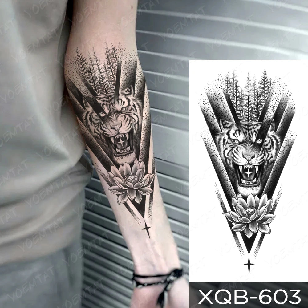 Waterproof Temporary Tattoo Sticker Butterfly Flower Totem Flash Tatto Y2k Style Body Art Arm Leg Waist Fake Tatoo Men Women