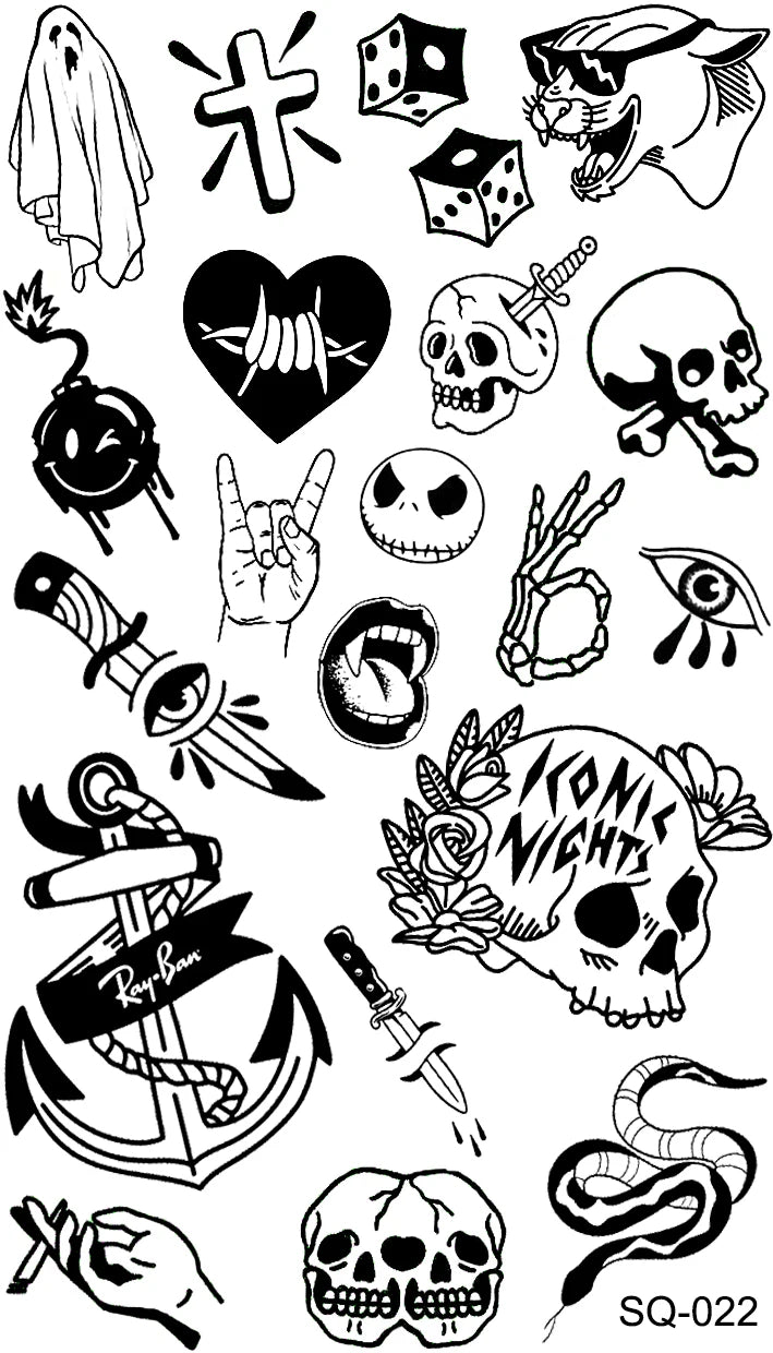 AQ-066 Women Sexy Finger Wrist Flash Fake Tattoo Liberty Small swallow Birds Flying Design Waterproof Temporary Tattoos Stickers