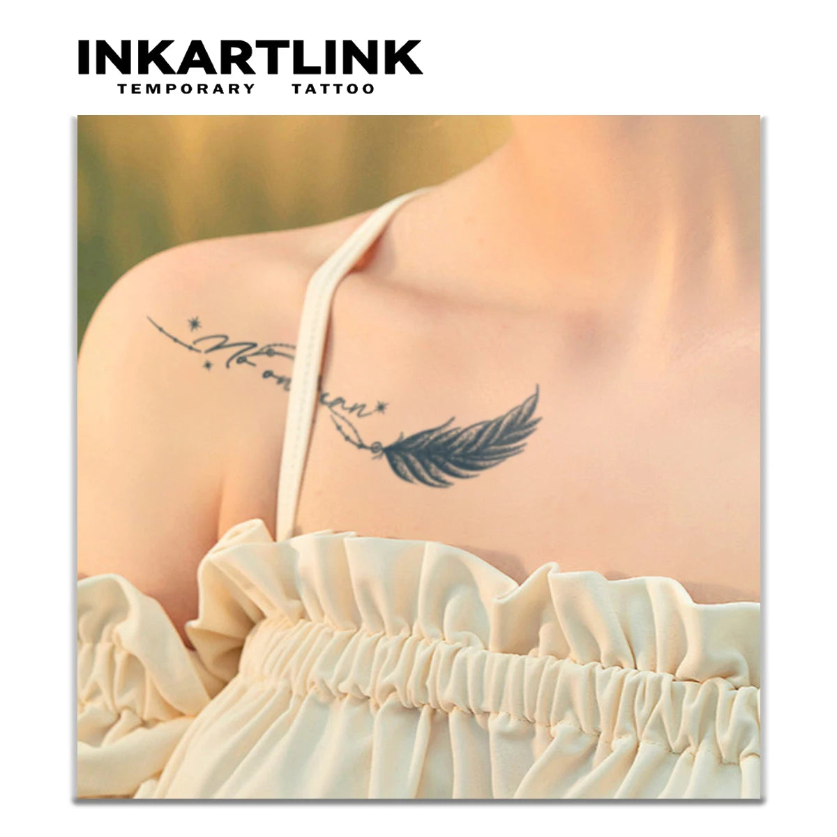 Belief in heart with flowers temporary tattoo stickers, waterproof long-lasting magic tattoo, lasts to 15 days fake tattoo