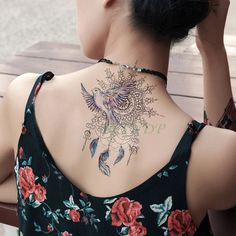 Waterproof Temporary Tattoo Sticker Butterfly Flower wing fake tatto flash tatoo tatouage temporaire waist chest for women girl