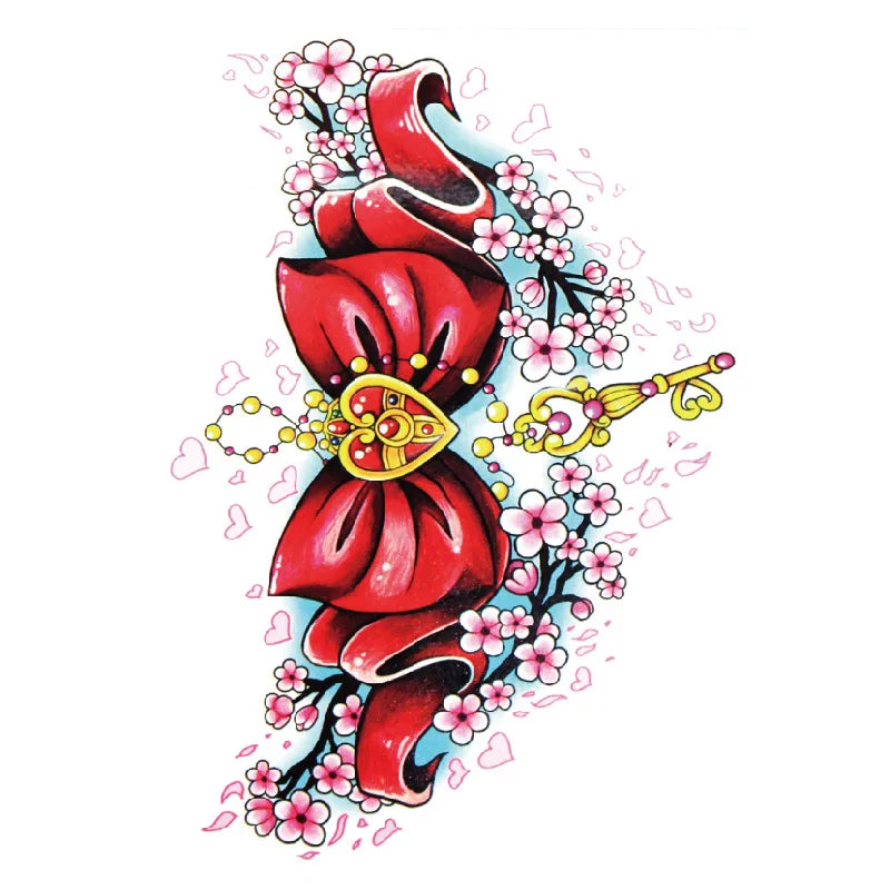 Waterproof Temporary Tattoo Sticker Butterfly Flower wing fake tatto flash tatoo tatouage temporaire waist chest for women girl