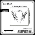 Y2K Gothic Butterfly Herbal Juice Tattoo Sticker Waterproof Semi Permanent Temporary Tattoos For Women Waist Abdomen Body Art