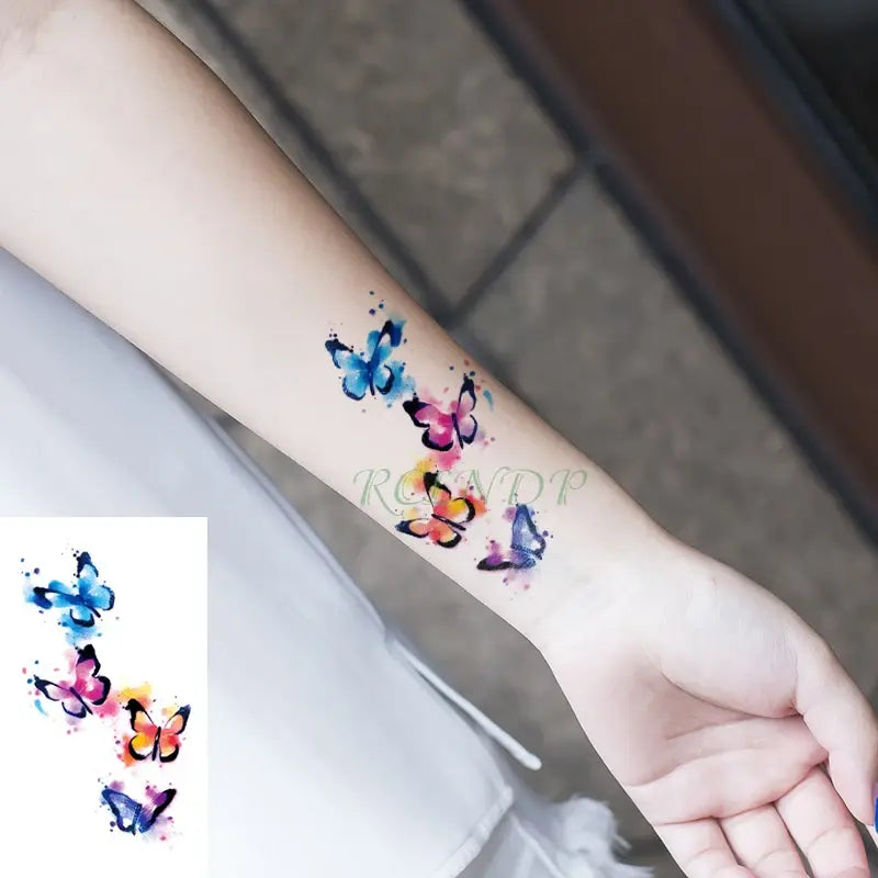 Waterproof Temporary Tattoo sticker whale small fake tatto stickers flash tatoo hand foot tattoos for girl men women kids