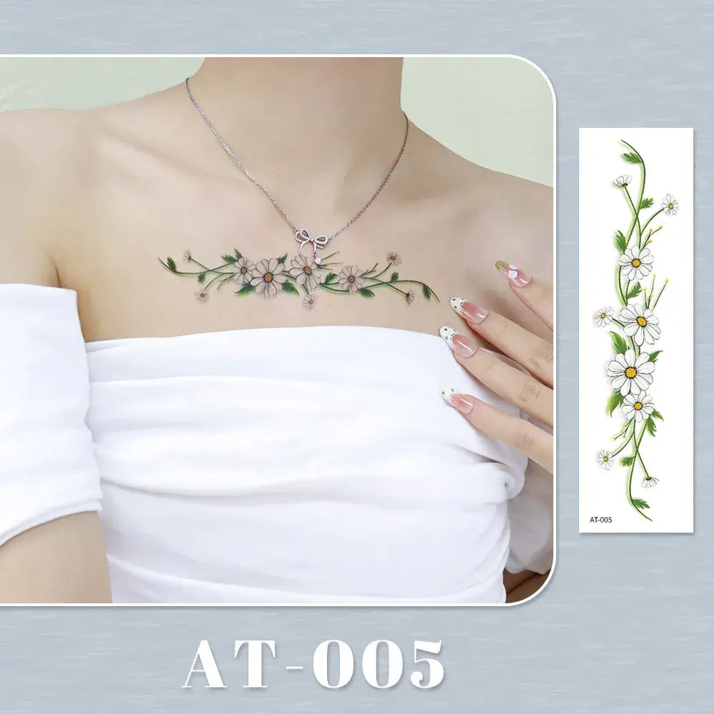 Waterproof Temporary Tattoo Sticker flower Wristband Wrist ankle should Tatto Flash Tatoo Fake Arm Hand Body Tatouage for Women