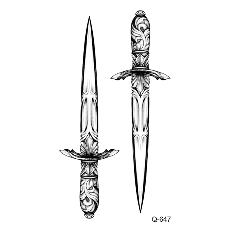 Small Animal Wolf Lion Scorpion Men Waterproof Temporary Tattoo Sticker Wing Sword Helmet Body Art Wrist Neck Fake Mini Tatoo