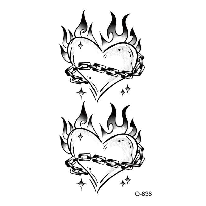 Small Animal Wolf Lion Scorpion Men Waterproof Temporary Tattoo Sticker Wing Sword Helmet Body Art Wrist Neck Fake Mini Tatoo
