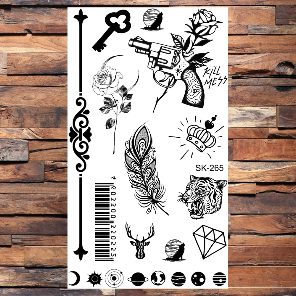 AQ-066 Women Sexy Finger Wrist Flash Fake Tattoo Liberty Small swallow Birds Flying Design Waterproof Temporary Tattoos Stickers