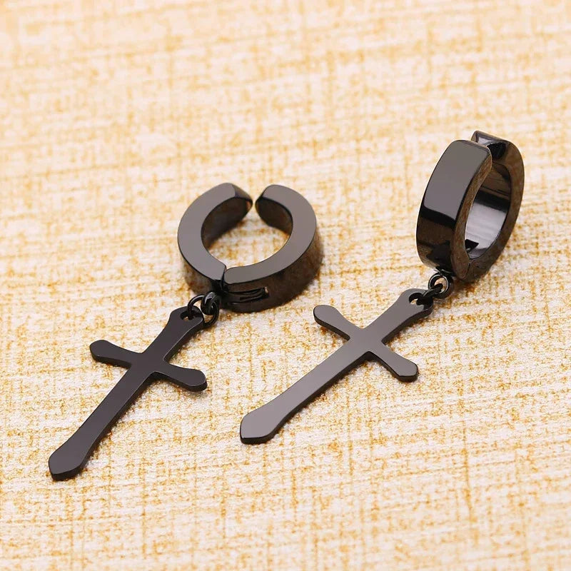 1 pairs No Piercing Earrings Stainless Steel Clip-on Fake Earring Round Ear Clip For Women Men Punk Party Fashion Sexy Jewelry