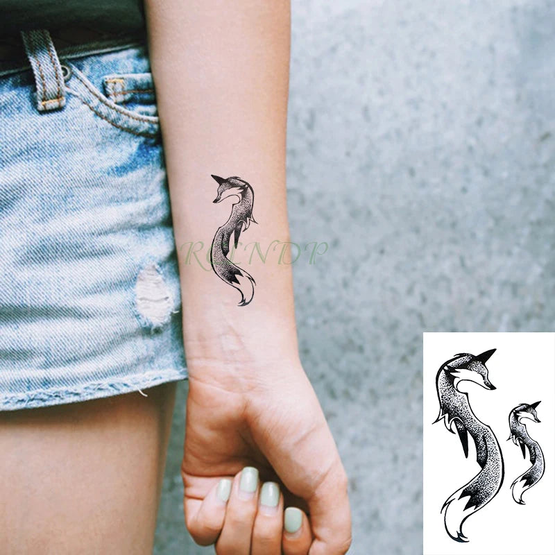 Waterproof Temporary Tattoo Sticker creative crawling black snake personality Flash Tatto Fake Tatoo For Girl Women Men