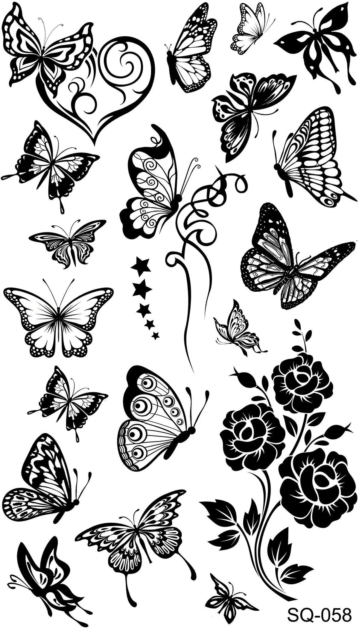 AQ-066 Women Sexy Finger Wrist Flash Fake Tattoo Liberty Small swallow Birds Flying Design Waterproof Temporary Tattoos Stickers
