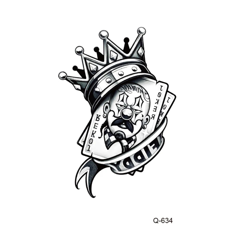Small Animal Wolf Lion Scorpion Men Waterproof Temporary Tattoo Sticker Wing Sword Helmet Body Art Wrist Neck Fake Mini Tatoo