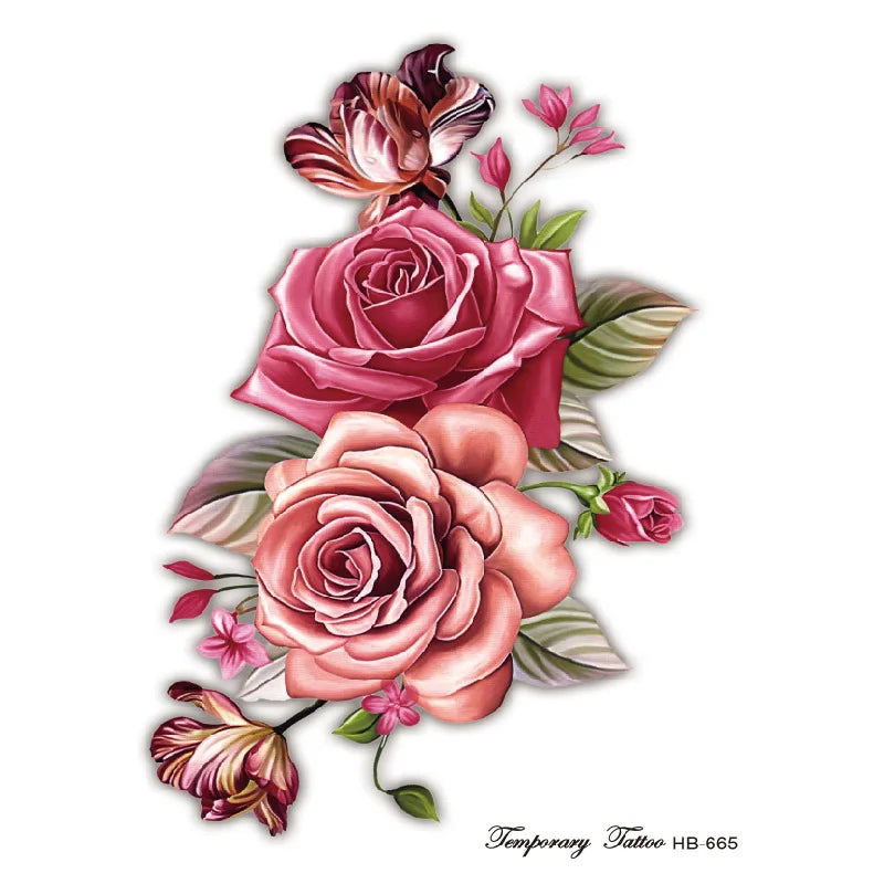 Waterproof Temporary Tattoo Sticker Butterfly Flower wing fake tatto flash tatoo tatouage temporaire waist chest for women girl