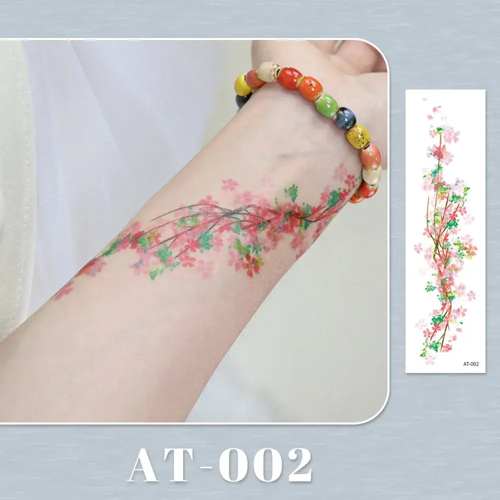 Waterproof Temporary Tattoo Sticker flower Wristband Wrist ankle should Tatto Flash Tatoo Fake Arm Hand Body Tatouage for Women